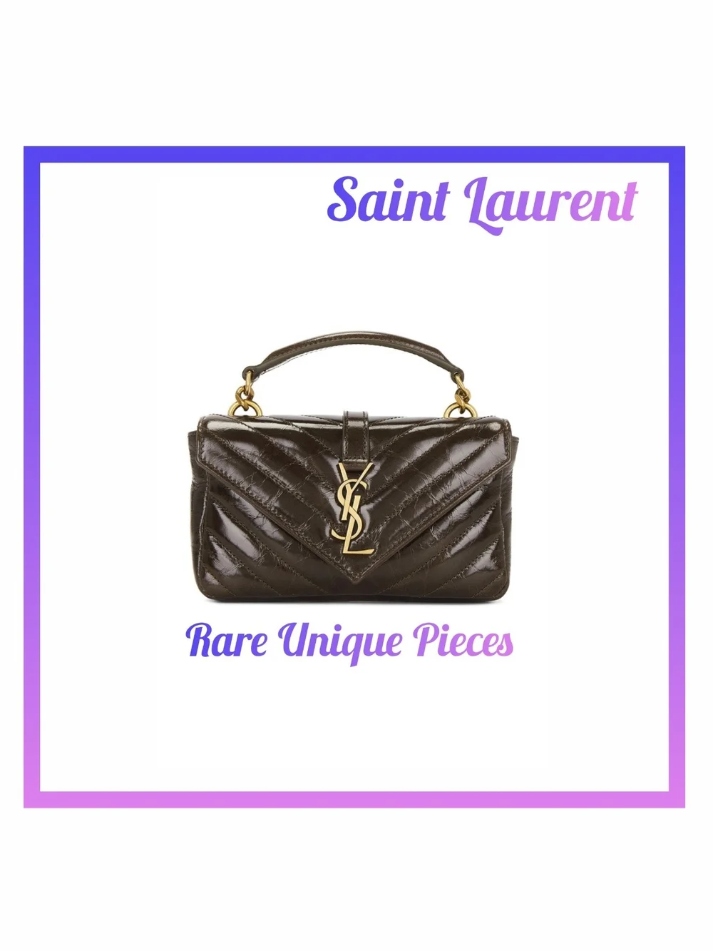 ‼️ON SALE‼️Authentic NEW Saint Laurent Mini College Chain Bag.